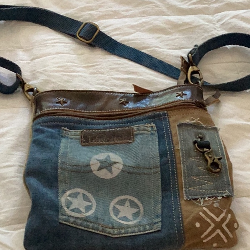 Casual boho Denim crossbody bag